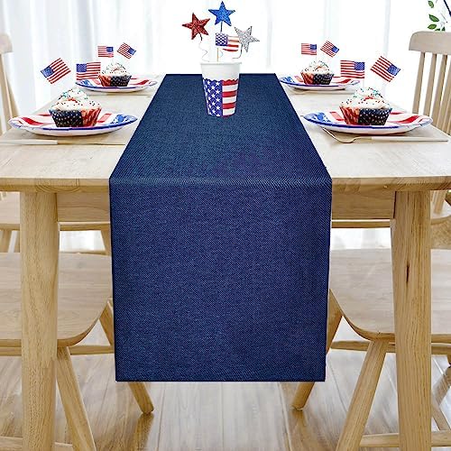 6 Pack Navy Blue Burlap Table Runner Roll Farmhouse Table Linens - Image 2