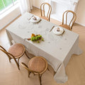 Linen World Embroidered Linen Tablecloth Large 70x157inch,100% French Linen Pre-Washed Table Cloth,Natural Flax Table Cover for Elegant Dining,Fruit Embroidery by LLinenWorld