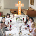 Maxcheck 4FT Easter Cross Decor, Light Up Jesus Cross Sign Decor Standing DIY Large Marquee with Bulb Light String Foam for Easter Christian Religious Yard Garden Lawn Party - Image 6