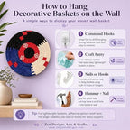 Handwoven African Basket Bowl for Fruits Wall Decor 8in diameter - Image 6