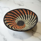 Handwoven African Basket Bowl for Fruits Wall Decor 8in diameter - Image 3