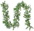 DearHouse 5.5ft Seeded Eucalyptus Garland, Artificial Vines Faux Eucalyptus Leaves Table Garland Artificial Greenery Wedding Backdrop Arch Wall Decor by DearHouse
