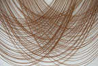 Large Macrame Wall Hanging Brown Die-Dyed 59.00" W x 31.00" L Boho Wall Decor Yarn Tapestry Craftsmanship Home Macrame Wall Decor - Image 7