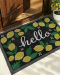 Color&Geometry Outside Welcome Front Door Mat, 32"x48" Lemon Lime by COLORG
