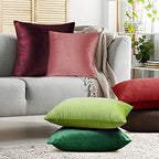 Nestl Throw Euro Pillow Covers, Cozy Velvet Decorative Pillow Covers 26 x 26 Inches, Soft Solid Couch Pillow Case for Sofa, Bed and Car, Set of 2 - Hunter Green - Image 7