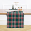 Solino Home 100% Pure Linen Dining Table Runner Green Plaid, 14 x 60 in by SolinoHome