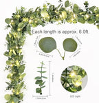 Dolicer 4 Packs 6FT Artificial Eucalyptus Garland Faux Greenery Garland - Image 3