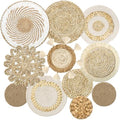 Set of 11 Boho Wall Basket Decor Wicker Woven Wall Basket Decoration by LOMOHOO