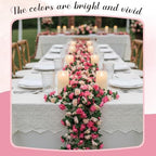Suncalla 30 Pcs 246ft Flower Garland Artificial Vine with Green Leaves Hanging Fake Flower Vines Ivy Garlands Wall Garden Decor for Room Wedding Birthday Arch Decor (Pink) - Image 4