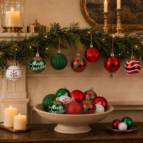SHareconn 66Pcs Christmas Tree Decorations, Christmas Tree Ornaments Set - Image 3