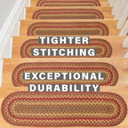 Homespice Cider Barn Jute Braided Stair Treads, Oval 8x28 Set of 13 - Image 4