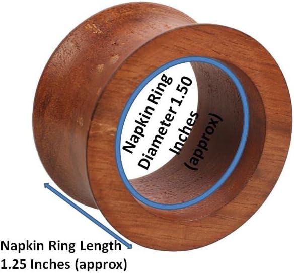 Handcrafted Natural Wood Table Napkin Rings, Set of 6 - Image 5