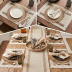 Britimes Table Runner Set,26 Pack, for Farmhouse, Boho Double Stripes - Image 5