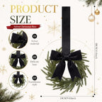 6 Pcs Christmas Black Wreaths Kitchen Cabinet Decorations - Image 2