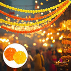 Giegxin 15 Pack 5ft Marigold Garland for Decor, Yellow,Orange - Image 4