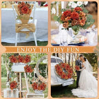 24 Bundles Burnt Orange Peonies Artificial Flowers for Centerpieces - Image 6