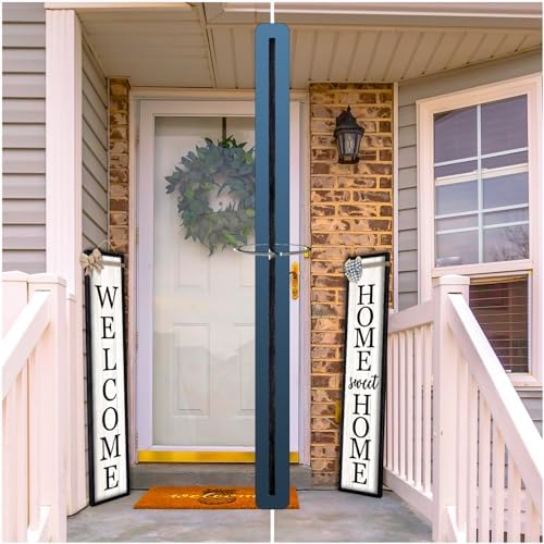 Surfapans Outdoor Welcome Sign for Front Porch 2 Sided 45"X9" Black - Image 6