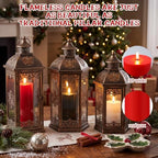 Retisee 3 Pcs 6/8/12" Christmas Flameless LED Candles Decorations for Home - Image 5
