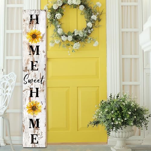 Welcome Porch Sign, Wooden, 47.2", Outdoor Front Door, Spring Summer - Image 6