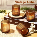 Votive Candle Holders, 36 Pack Amber Candle Holders for Christmas - Image 4