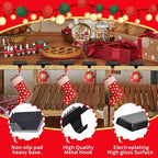 Oleitodh 8 Pack Metal Black Christmas Stocking Holders for Mantle Heavy Duty Stocking Hangers Stocking Hook Christmas Ornaments for Counter Tables Window Fireplace Mantle Decoration - Image 4
