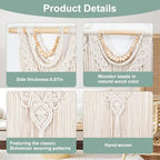Gliterra Large Macrame Wall Hanging Handmade Boho Tapestry - Big Size Wall Art Decor for Living Room, Bedroom, Wedding, Home Decoration - Image 5