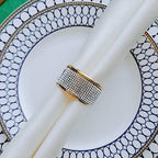Gold Napkin Rings Set of 24, Silver Diamond Napkin Holder for Dining, Metal Napkin Ring Holders, Wedding,Modern Ring Holder Serviette Buckles,Party of Table Setting Home Decor - Image 3