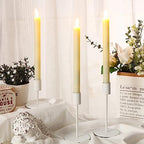 Sieral Candle Holders Bulk Taper Candlesticks Holders Set Modern Decorative Metal Candelabras for Wedding Anniversary Home Dinning Table Centerpiece Xmas Party Decor(Matte White,15 Pcs) - Image 4