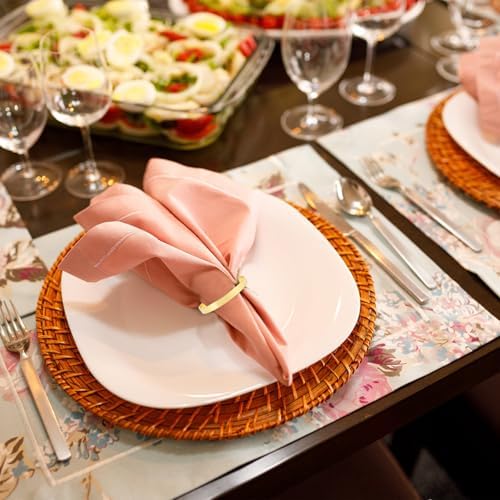 100 Pcs Gold Napkin Rings Bulk, Metal Napkin Ring Holders for Wedding Party - Image 5