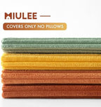MIULEE Fall Decorative Throw Pillow Covers Yellow Rust Green 20x20 - Image 6