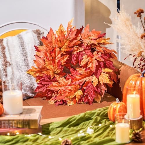 JORNOY 22-Inch Fall Wreaths for Front Door - Image 5