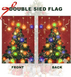 Lighted Christmas Garden Flag for Outside, Xmas Tree (Christmas Tree - Multicolor, 28x40 Inch) - Image 5