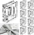 Set of 12 Crystal Glass Napkin Rings Clear Napkin Holder, 2.3 Inch by Unknown