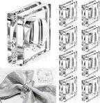 Set of 12 Crystal Glass Napkin Rings Clear Napkin Holder, 2.3 Inch by Unknown