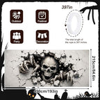 Gothic Horror Skeleton Halloween Garage Door Banner 7x16ft, Creepy Vampire - Image 2