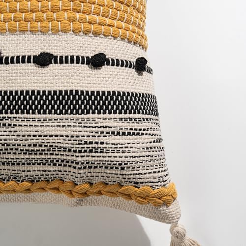 BlissBlush Decorative Lumbar Throw Pillow Cover 12x20 Boho Yellow Mustard Accent Cushion for Couch Sofa Farmhouse Pillowcase for Bedroom Living Room Home Décor Cover ONLY - Image 6