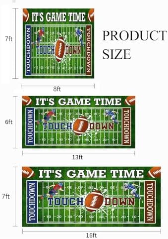 Football Garage Door Cover Banner Decorations, Football Field Themed Outdoor Car Garage Door Murals Buddy Decorations 13 X 6 Ft - Image 5