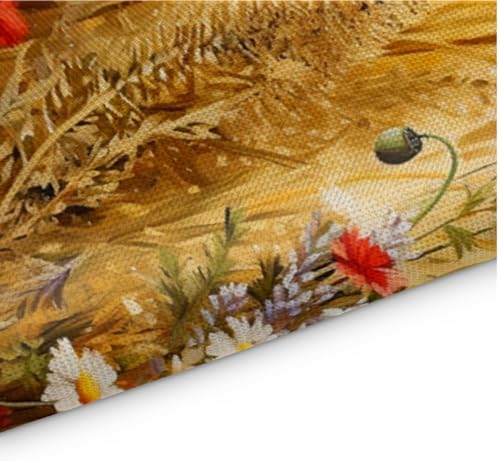 Art Flower Poppy Floral Retro Placemats Set of 6 Decorative Dinner Place Mats Washable Table Mat for Gifts, Holiday, Birthday Party, Wedding & Dining - Image 3