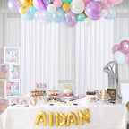 White Sequin Backdrop Curtains,4 Panels 2FTx8FT Glitter Wedding Backdrop - Image 2