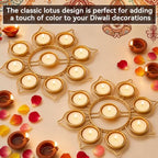 LemonRoad 4 Pcs Lotus Candle Holder, Return Gifts for Pooja, 9 Candlesticks - Image 3