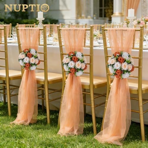 NUPTIO Terracotta Flower Ball Centerpieces: Floral Arrangements for Fall - Image 2
