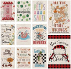 Seasonal Garden Flags Funny Seasonal Double Sided Flags Set of 11 Holiday Farmhouse Indoor Christams Gifts Outdoor Yard Lawn Decorations 12.5x18 Inch by GPGHEFlags