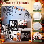 12 Pcs Fall Pillow Covers 18 x 18 Inch Holiday Throw Pillow Covers Pumpkin Cushion Case Pillowcase for Indoor Outdoor Farmhouse - Image 4