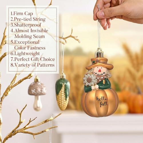 Valery Madelyn 50ct Fall Ornaments Shatterproof Tree Decorations for Home - Image 6