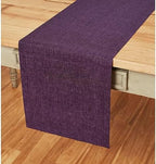 Solino Home 100% Pure Linen Dining Table Runner Grape, Athena 14 x 90 in by SolinoHome