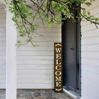 64 * 8 Inch - Welcome Sign for Front Door - Large Rustic Wood Plank Set, Standing & Hanging Porch Decor, Indoor/Outdoor - Image 2