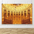 Leowefowa Palace Backdrops for Photography 12x10ft Palace Hall Backdrops Palace Background Golden Hall Party Decorations Grand Palace Backdrops for Parties Vinyl by Leowefowa