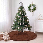 Shappy Brown 48 Inch Chunky Knit Christmas Tree Skirt Crochet Tree Skirt - Image 4