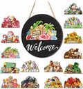 Interchangeable Welcome Sign for Front Door, Seasonal Wooden Door Decor by Unknown