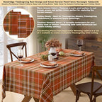 Thanksgiving Culloden Plaid 60 x 144 Inch Rectangle 100% Cotton Tablecloth - Image 4